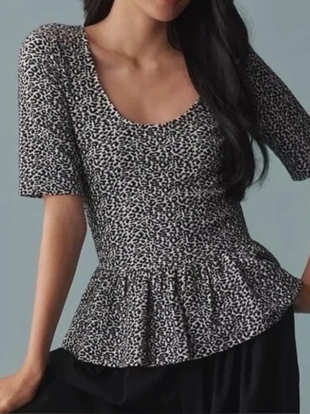 Anthropologie Maeve Women's Peplum Shirt - Size S